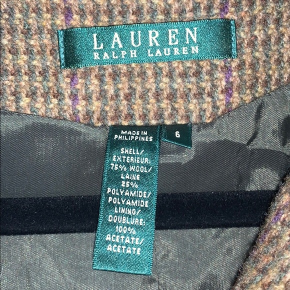 Ralph Lauren Woman’s 6 Tweed Jacket 3/4 Sleeve - Picture 3 of 4